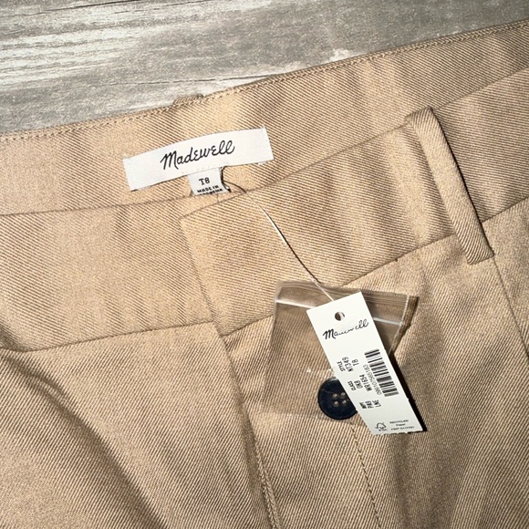 Madewell Tan Wide-Leg Pants size 8 TALL NWT - Picture 3 of 3